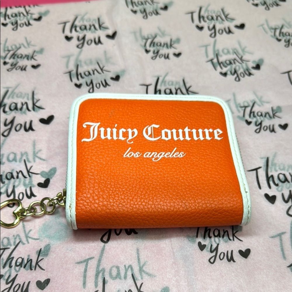 Juicy Couture.   Orange Wallet Compact Bold Design